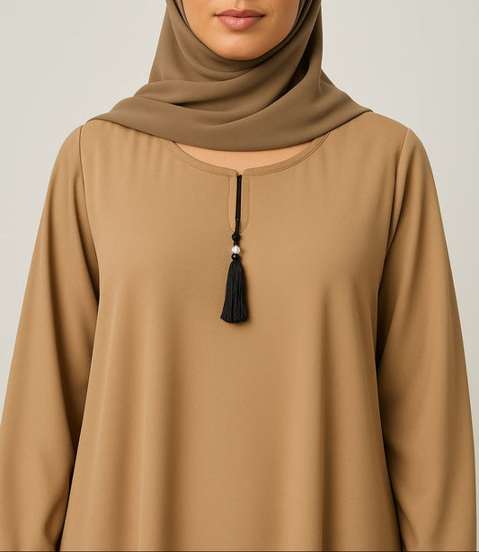 Bare Blush – Basic Skin Abaya (With Pockets) Hicab