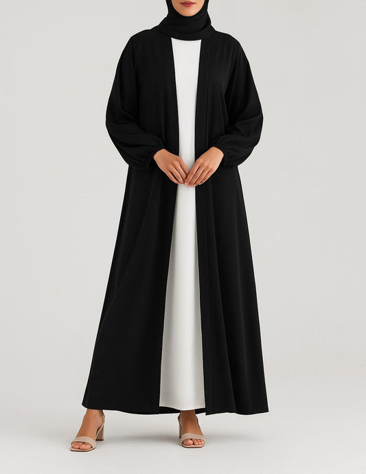 Black Elegance – Black Kimono Abaya