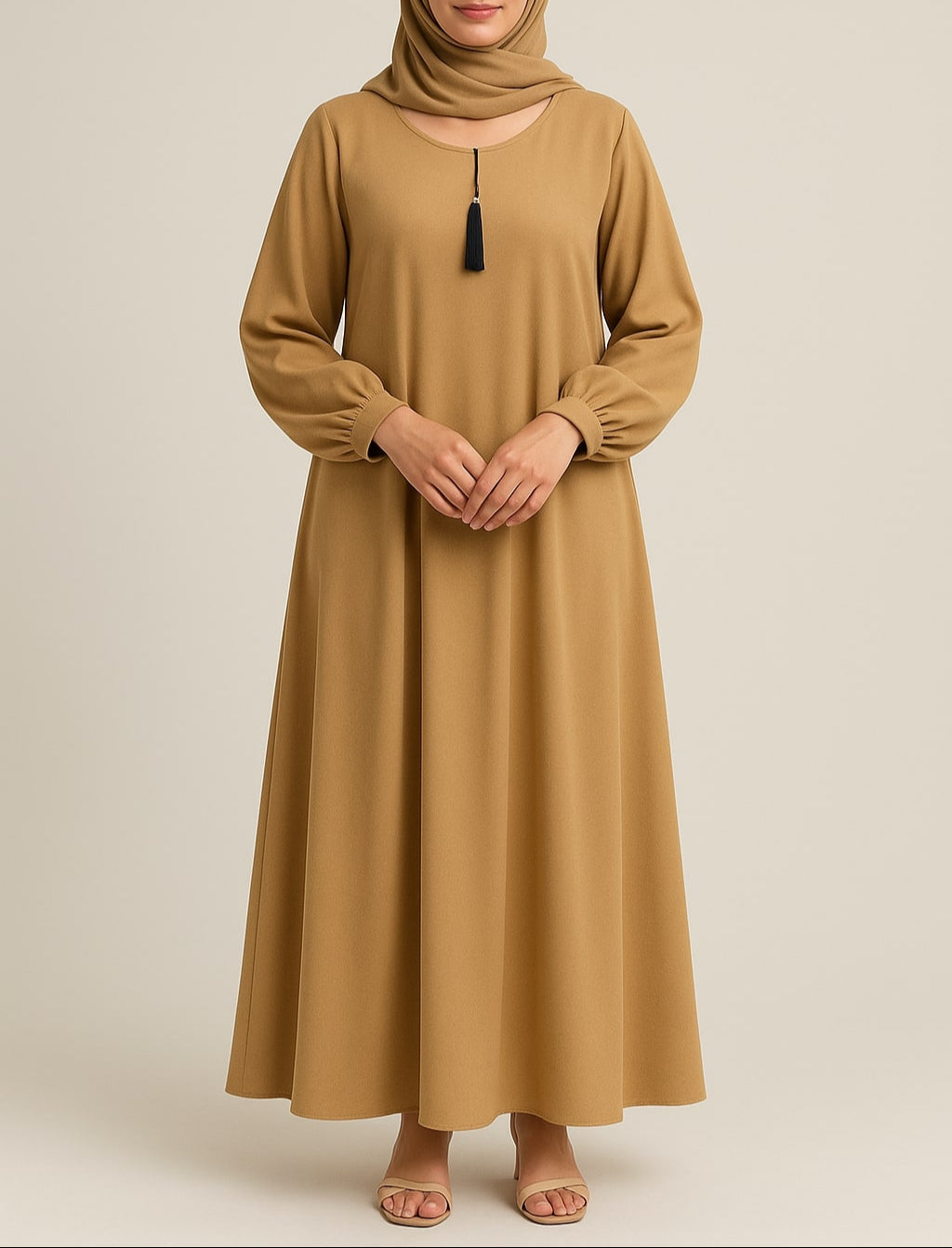 Bare Blush – Basic Skin Abaya (With Pockets) Hicab