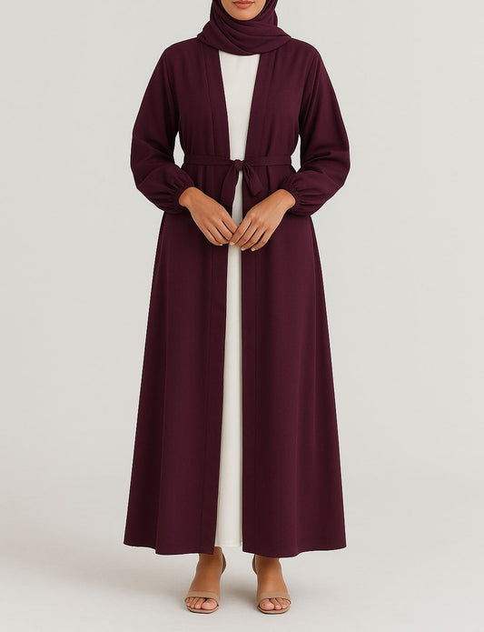 Voilet Calm-Purple Kimono Abaya Hicab