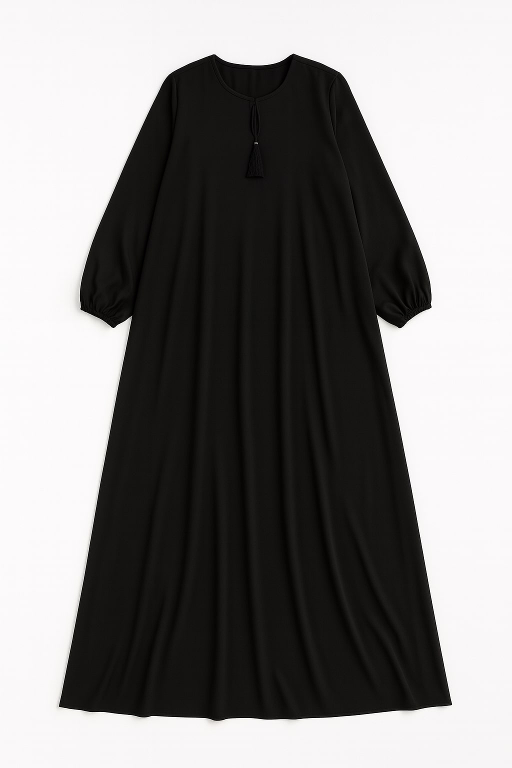 Noir Drape – Basic Black Abaya (With Pockets)