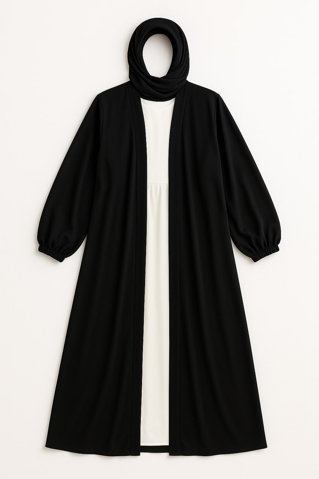 Black Elegance – Black Kimono Abaya