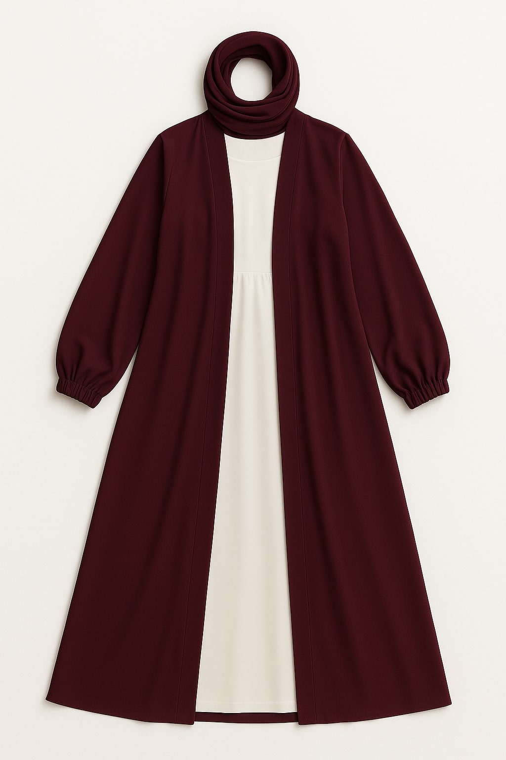 Voilet Calm-Purple Kimono Abaya