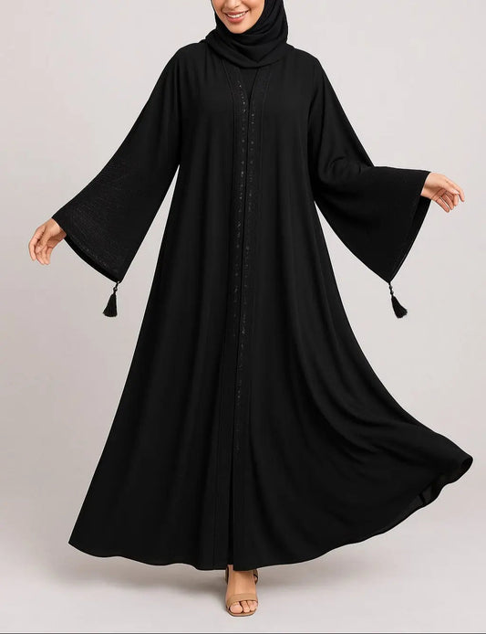 Noir Radiance – Premium Nida Abaya