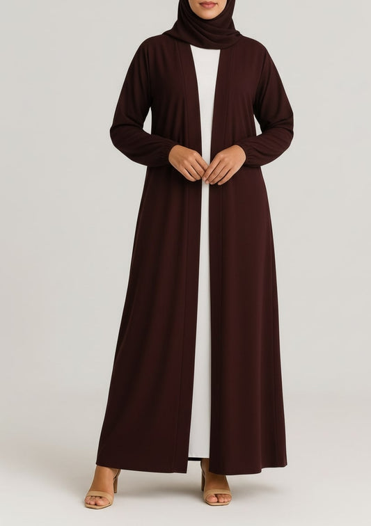 Berry Bloom - Maroon Kimono Abaya