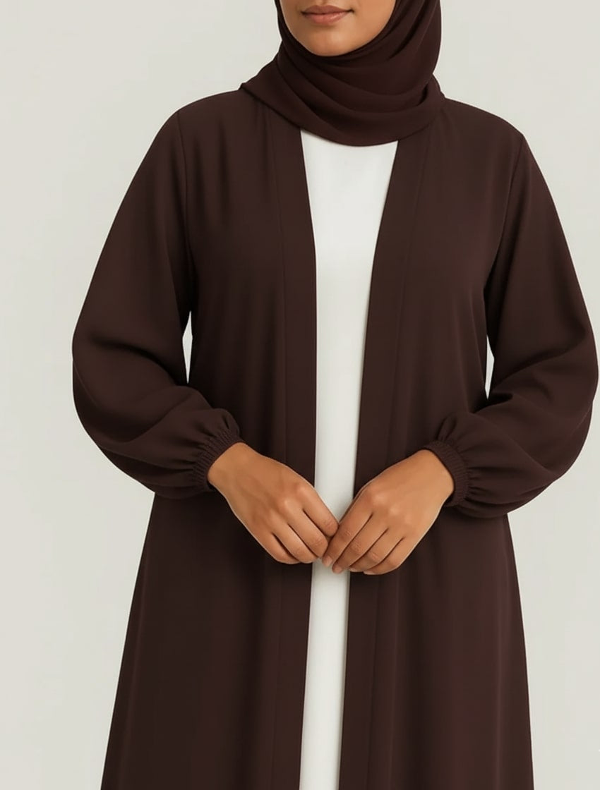Berry Bloom - Maroon Kimono Abaya