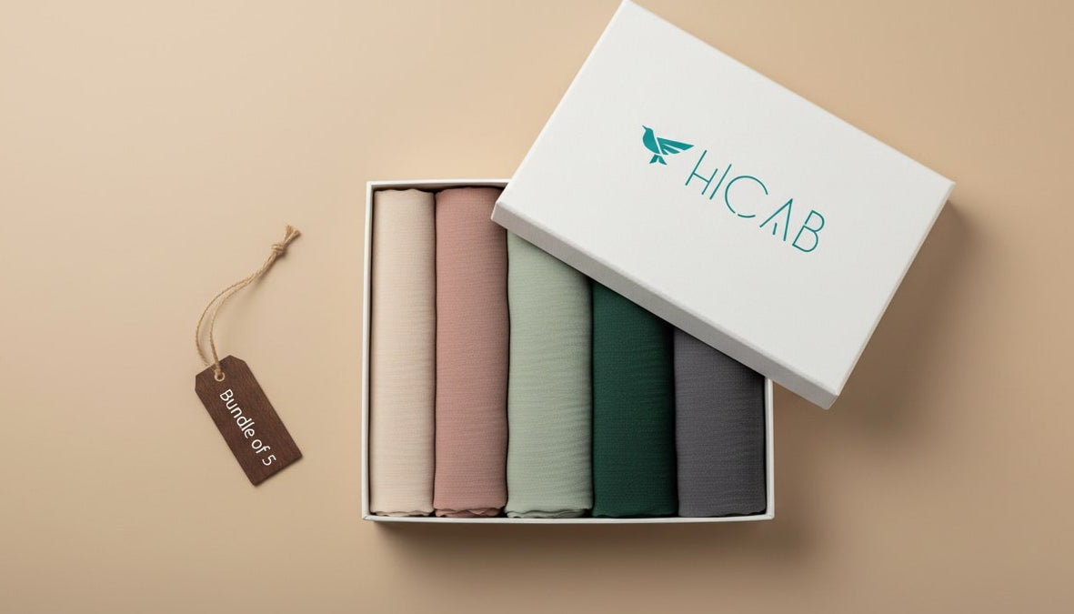 Plain Georgette Hijabs - Bundle 0f 4