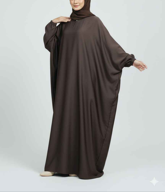 Cocoa Drift – Chocolate Flutter Abaya
