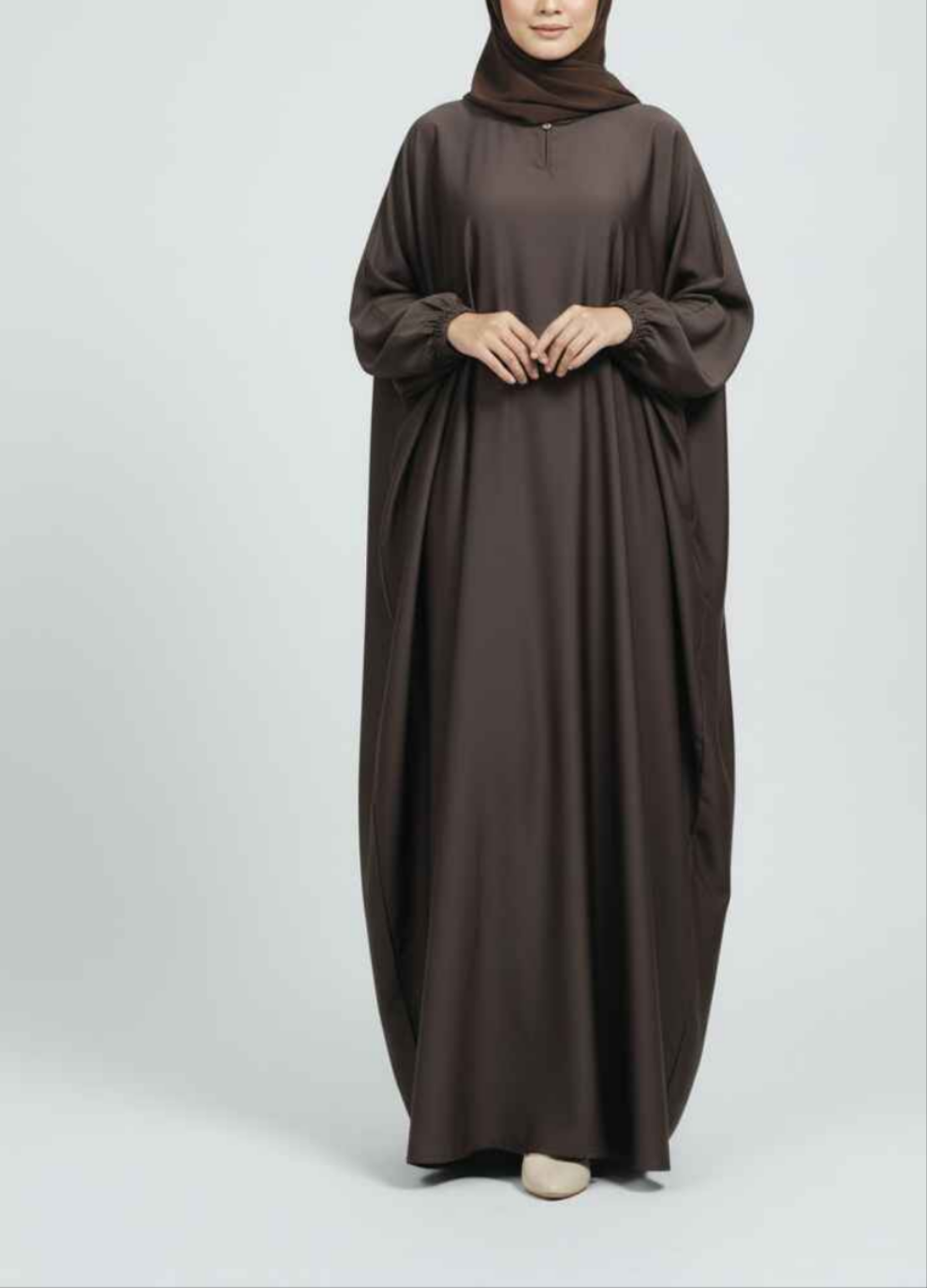 Cocoa Drift – Chocolate Flutter Abaya