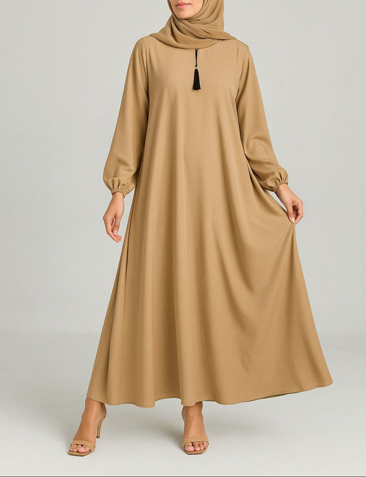 Bare Blush – Basic Skin Abaya (With Pockets) Hicab