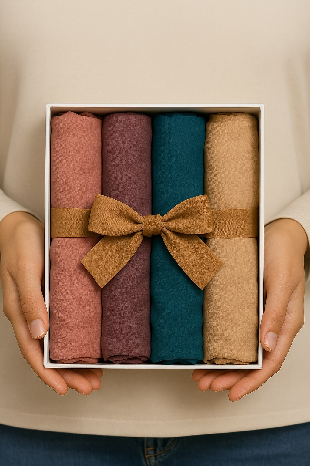 Plain Georgette Hijabs - Bundle 0f 4 Hicab