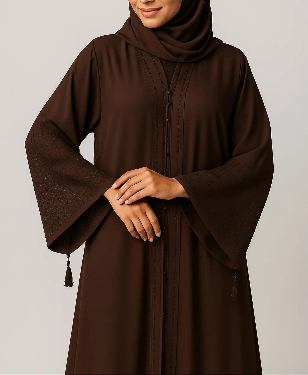 Mocha Luxe – Premium Nida Abaya