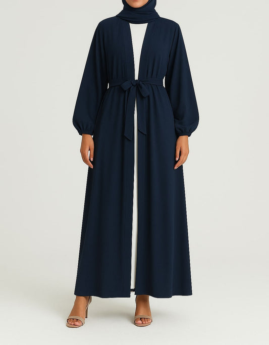 Midnight Sky-Blue Kimono Abaya Hicab