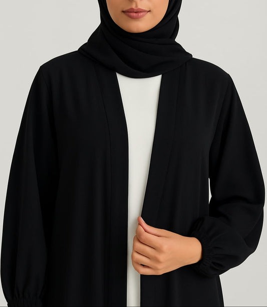 Black Elegance – Black Kimono Abaya