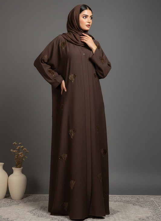 ZELVYN - Velvet Patch Abaya