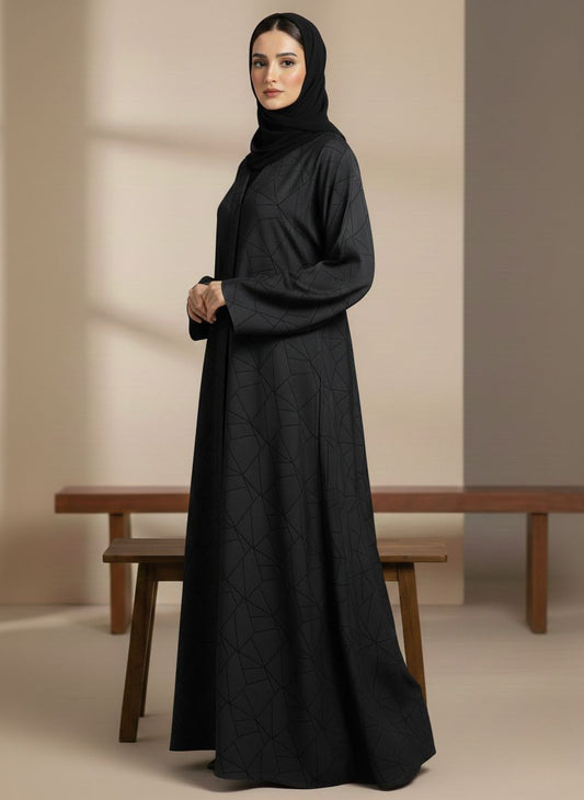 ORIX — Abstract Abaya (Dark Grey)