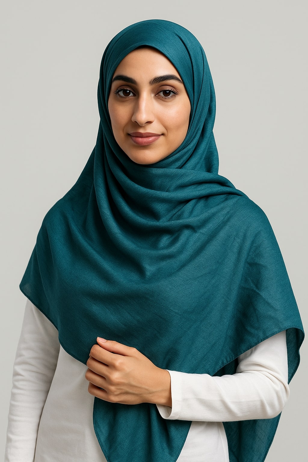 Metallic Chiffon Hijab – Ocean Teal