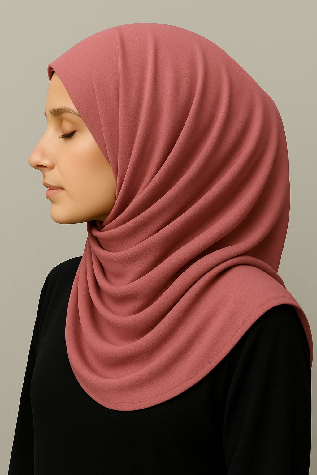 Plain Georgette Hijab – Dusty Rosewood Hicab