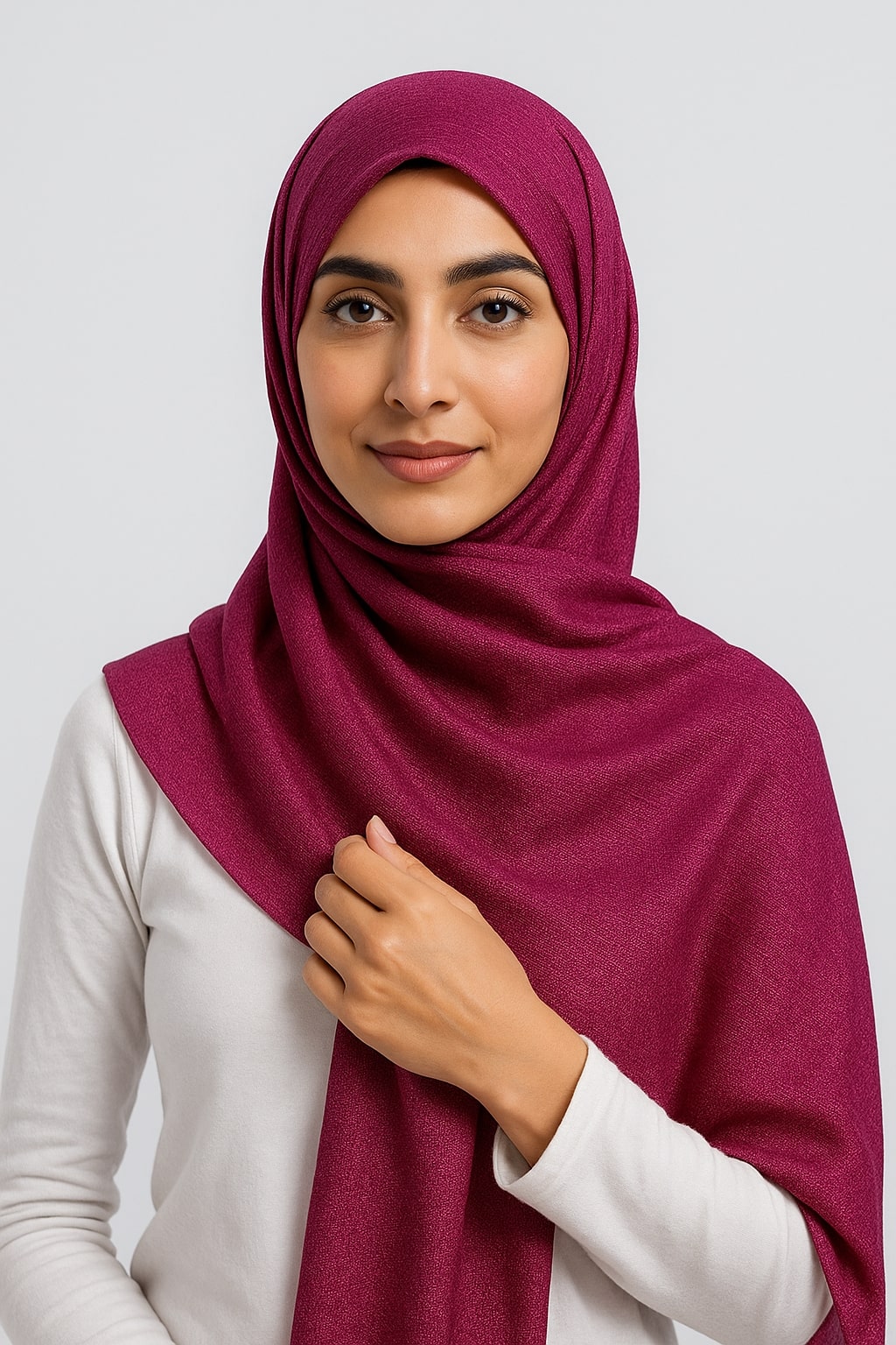 Metallic Chiffon Hijab – Raspberry Plum Hicab