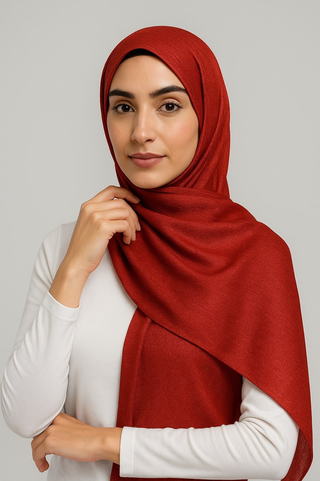 Metallic Chiffon Hijab – Burnt Sienna Hicab