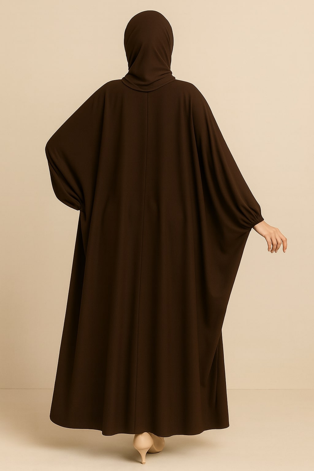 Cocoa Drift – Chocolate Flutter Abaya