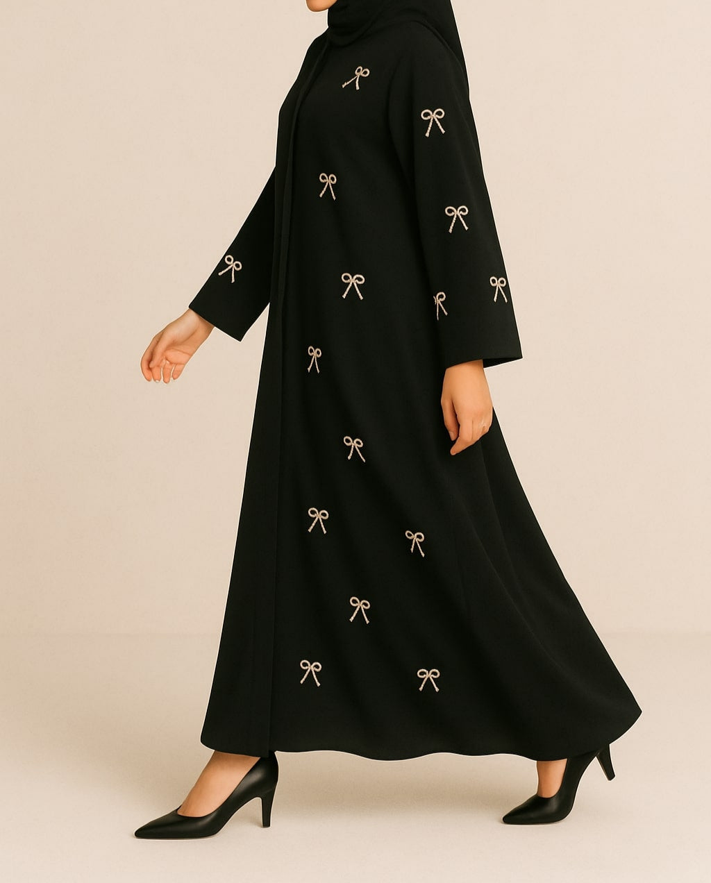 Skin Bow Abaya Hicab