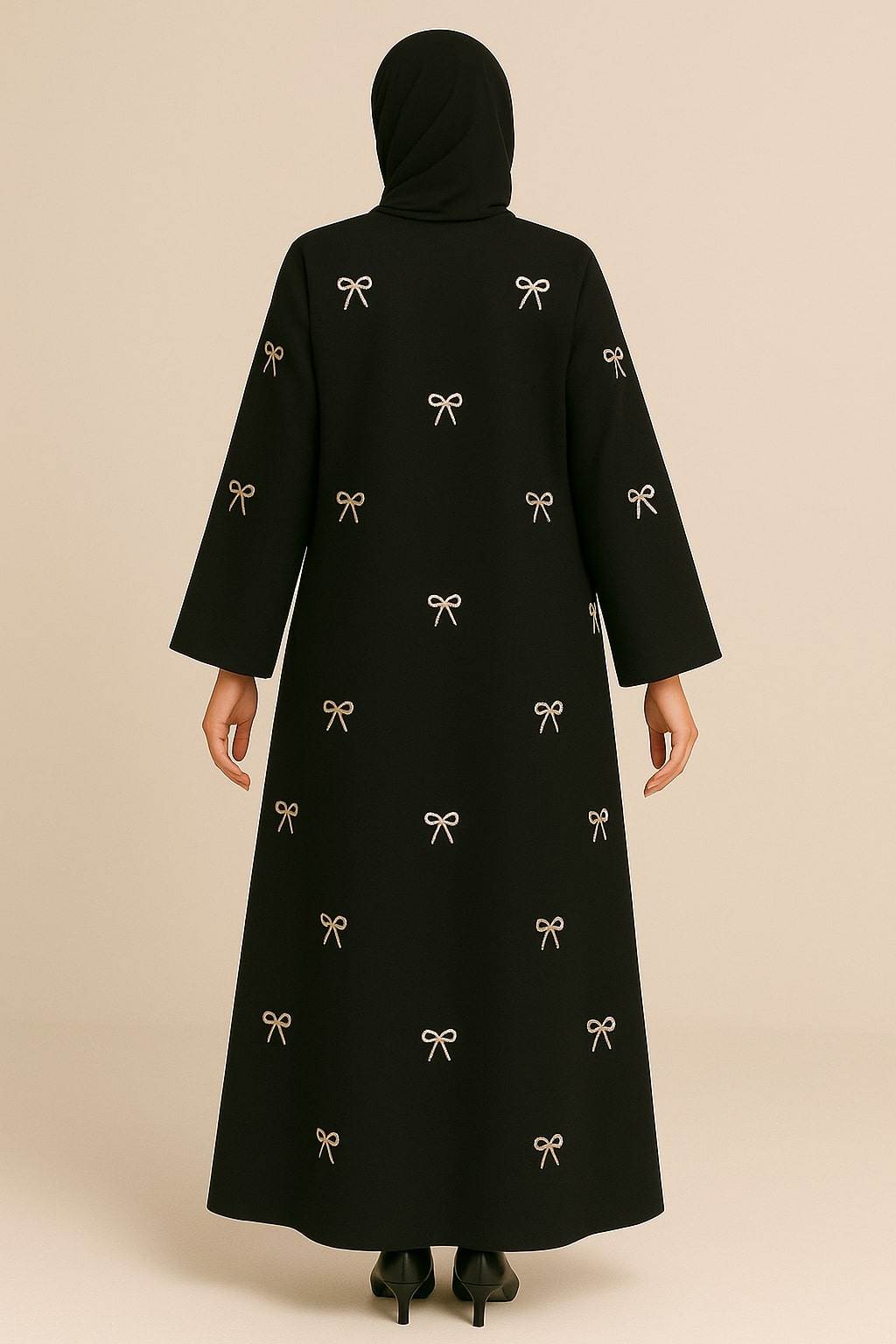 Skin Bow Abaya Hicab