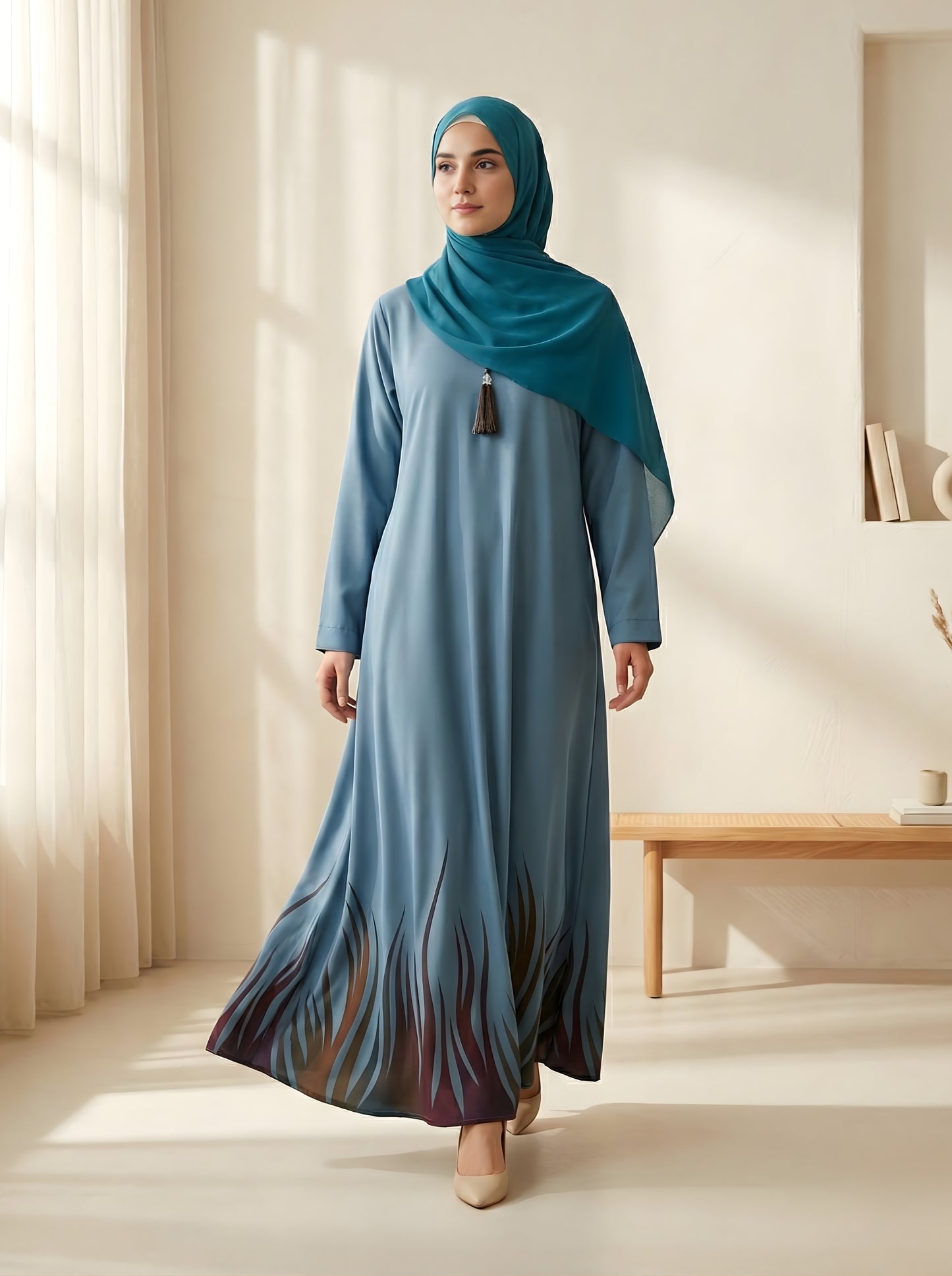 Marvelle - Printed Abaya