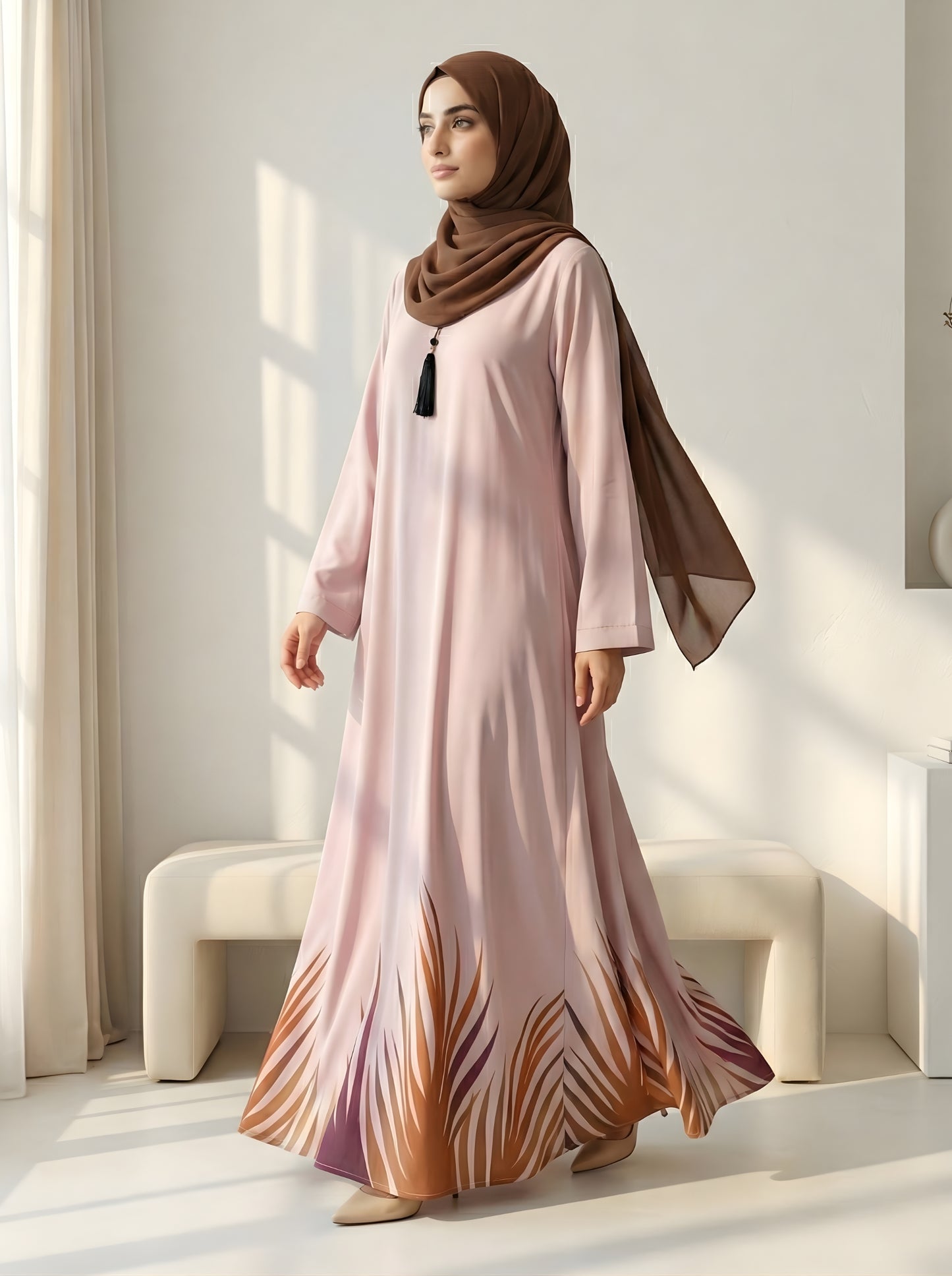 Avyra - Printed Abaya
