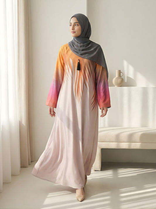 Merina – Printed Abaya