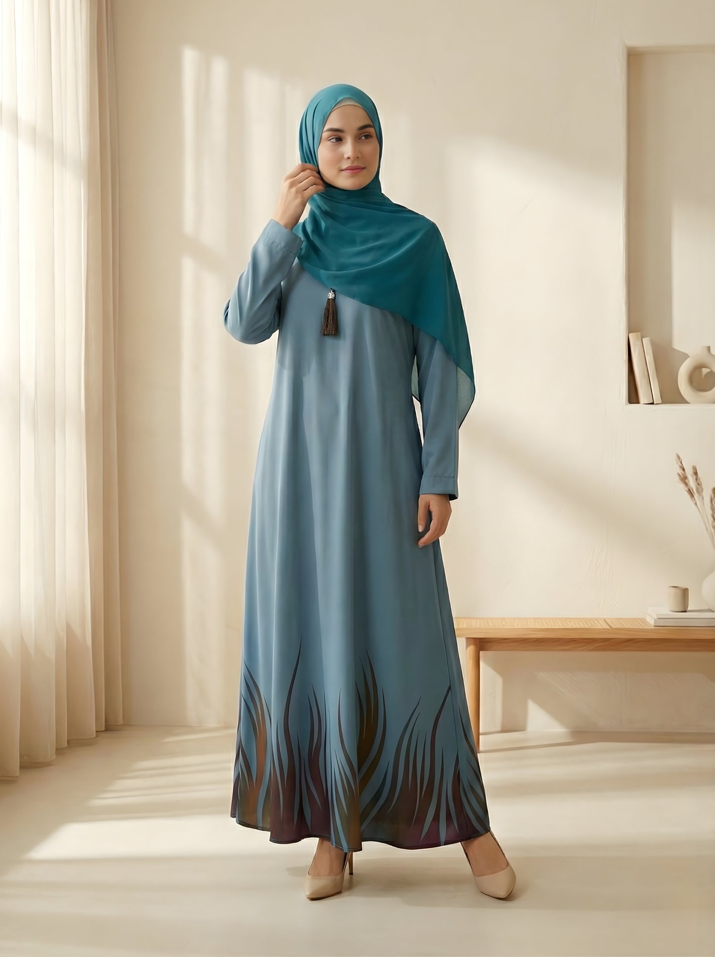 Marvelle - Printed Abaya