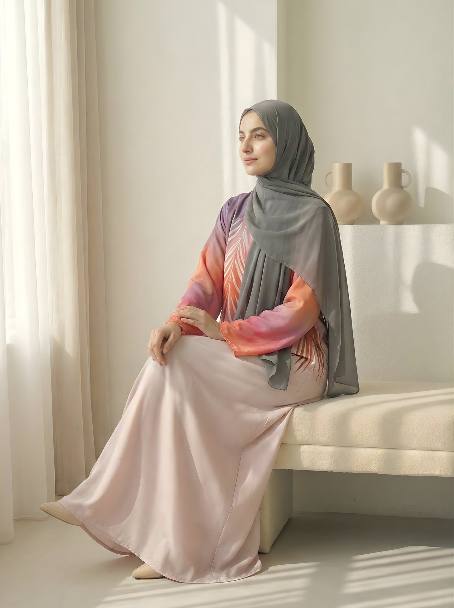 Merina – Printed Abaya