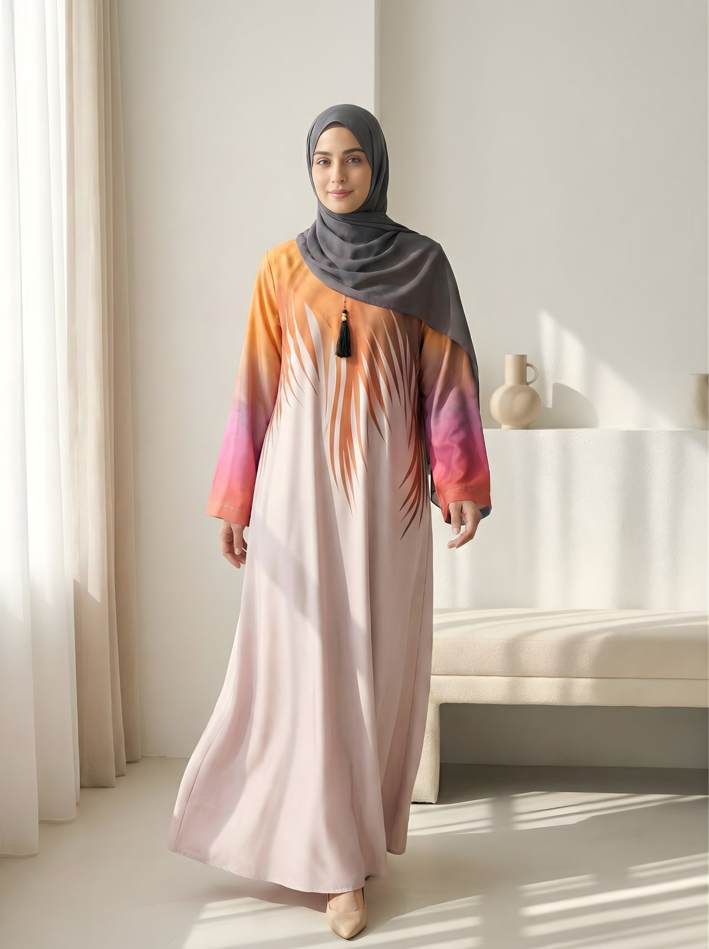 Merina – Printed Abaya