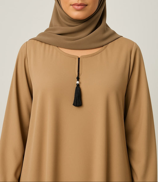 Bare Blush – Basic Skin Abaya (With Pockets)