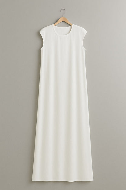 White Abaya Inner Slip- Sleeveless