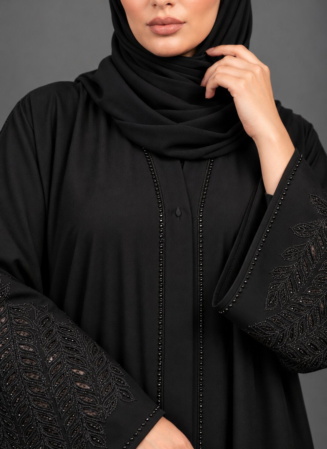 Haram - Laser Cut Embroidered Abaya
