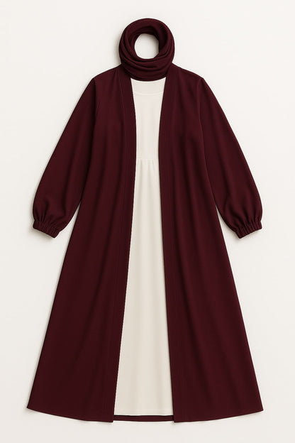 Voilet Calm-Purple Kimono Abaya