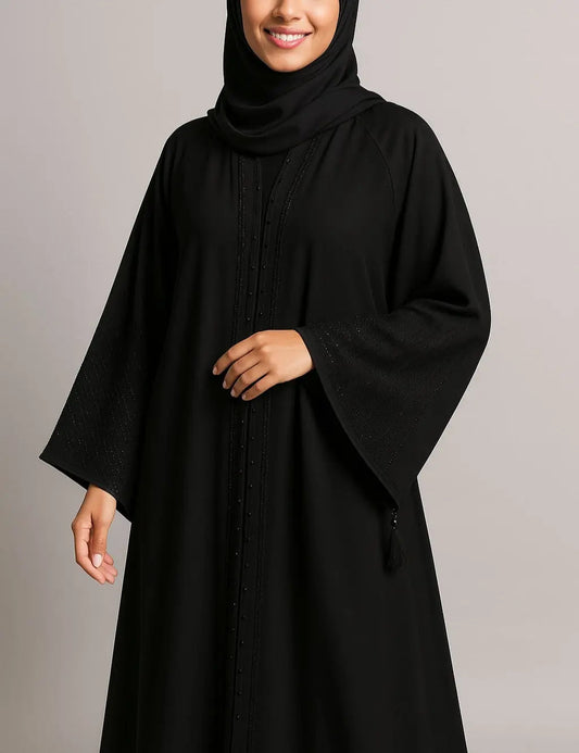 Noir Radiance – Premium Nida Abaya