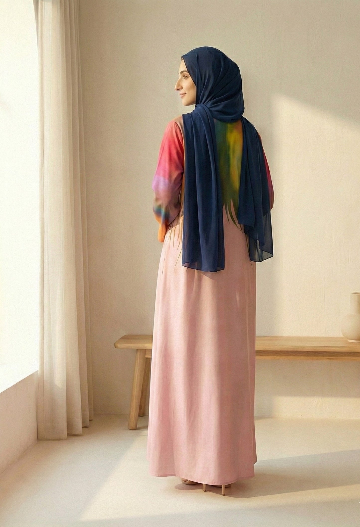 Peonia - Printed Abaya