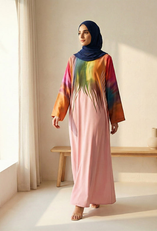 Peonia - Printed Abaya