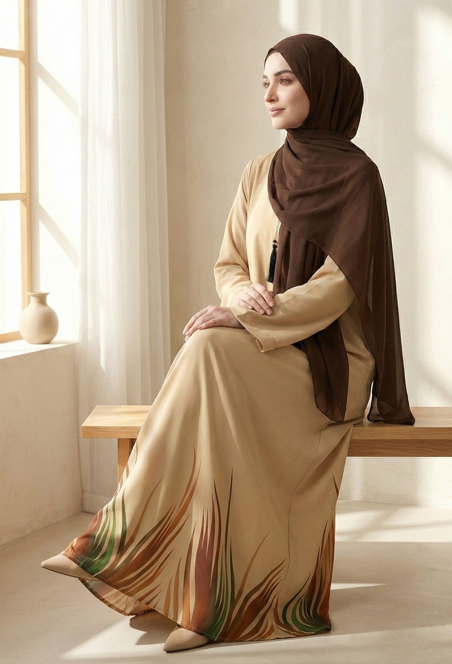 Serina – Printed Abaya