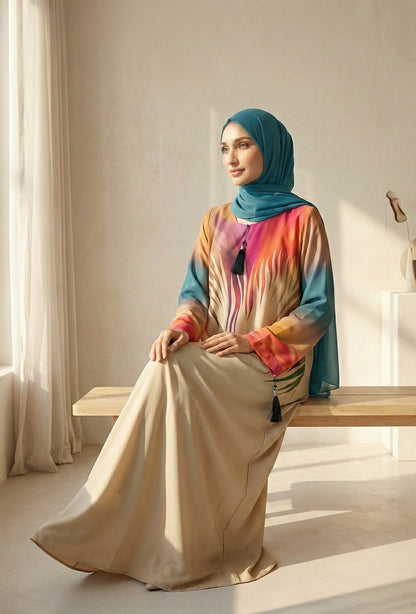 Aurelia - Printed Abaya