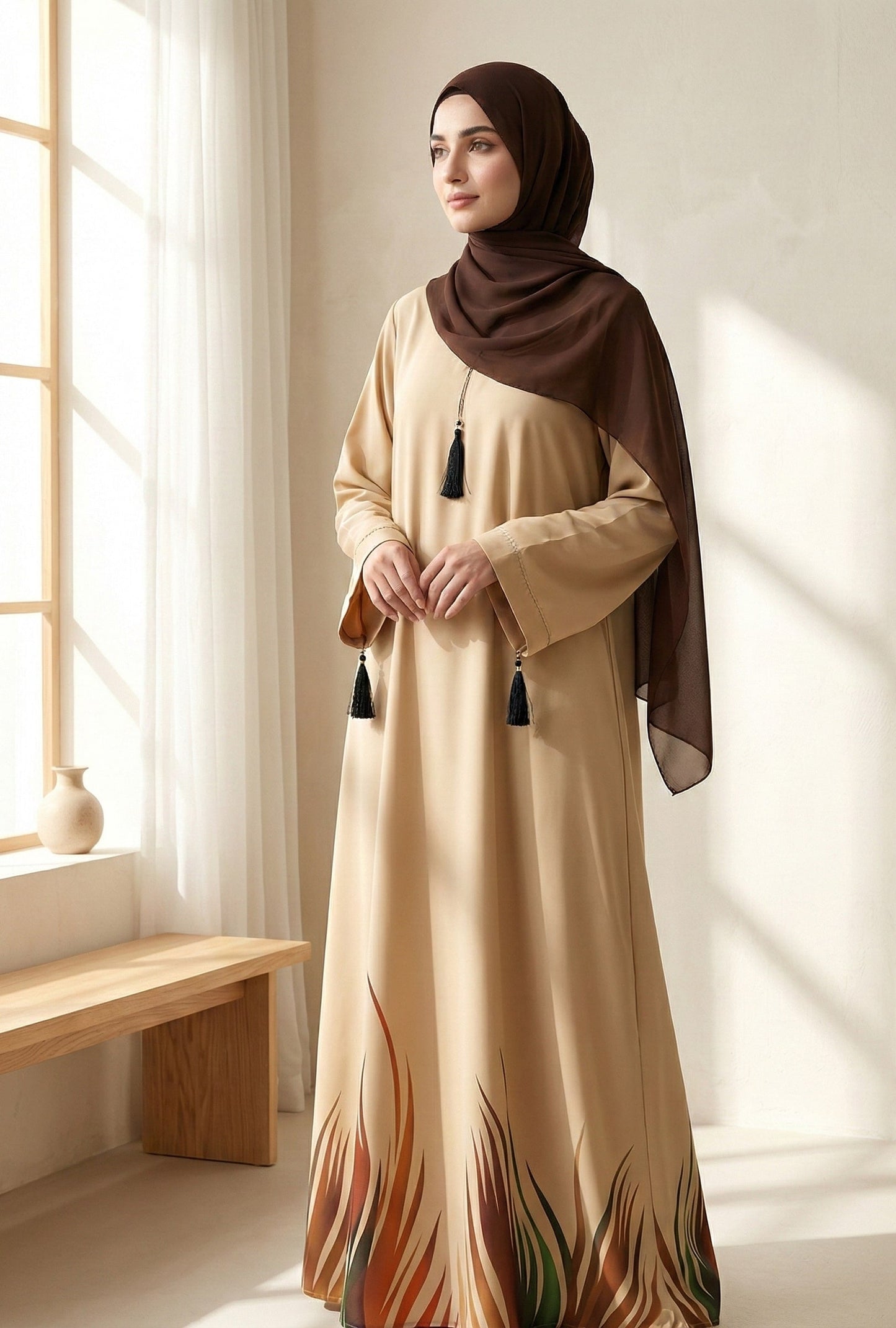 Serina – Printed Abaya