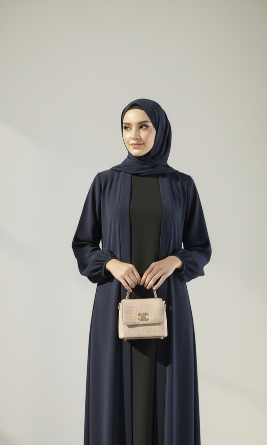 Midnight Sky- Kimono Abaya (Black Inner)