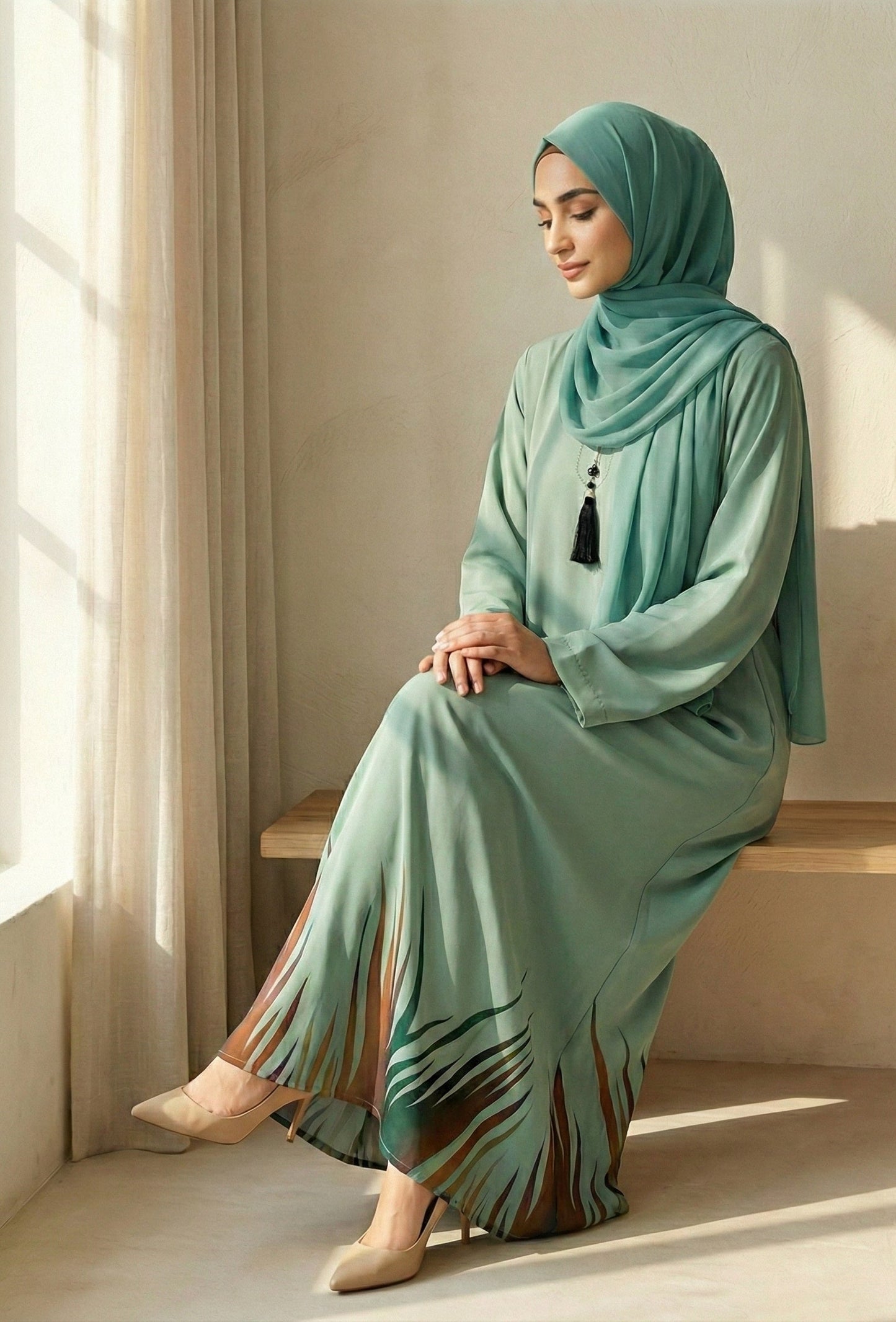Azura - Printed Abaya