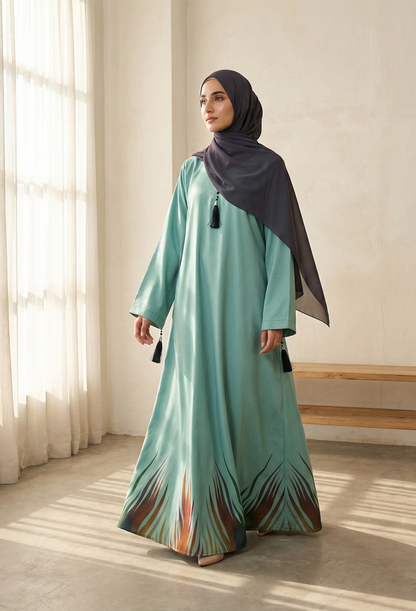 Azura - Printed Abaya