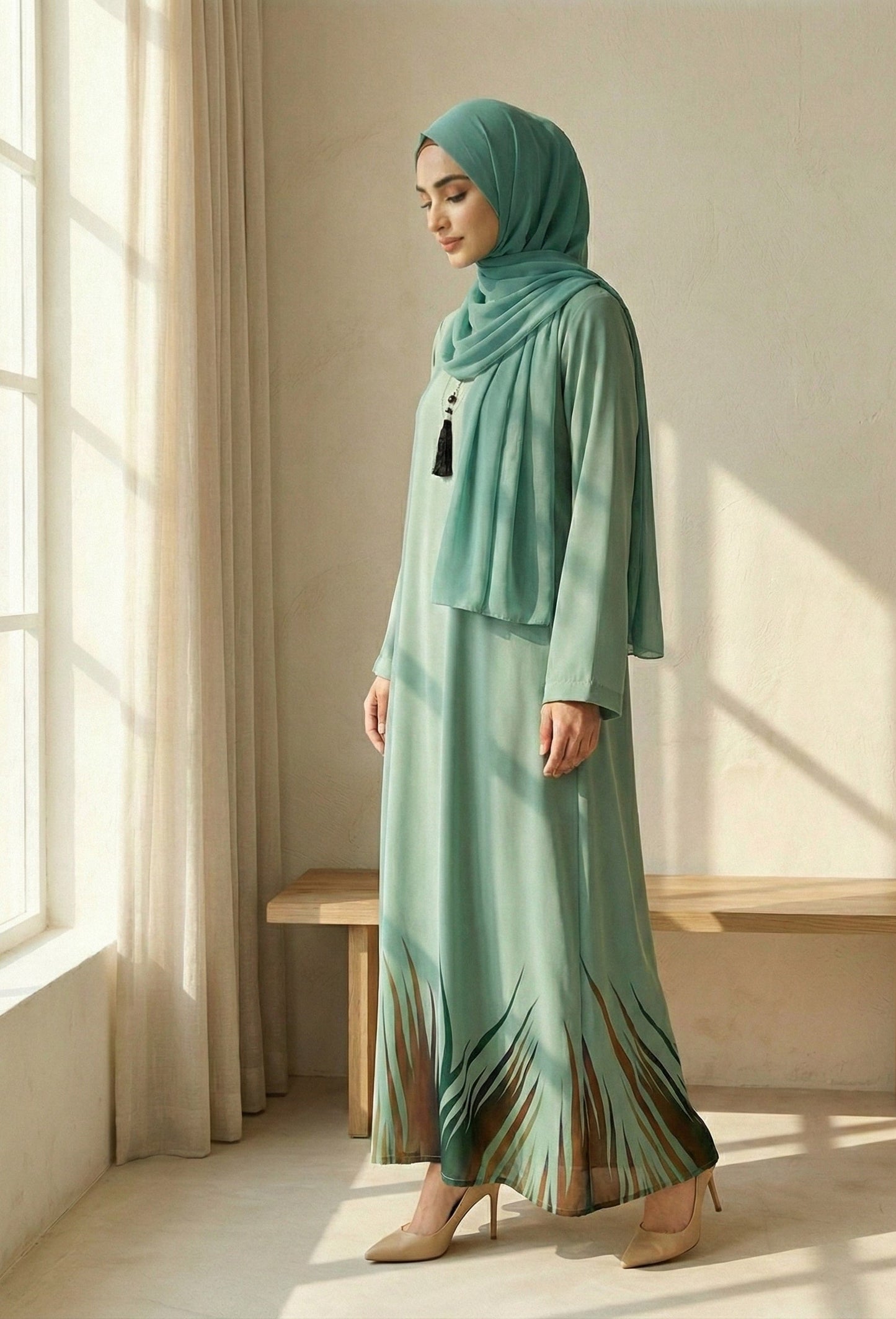 Azura - Printed Abaya