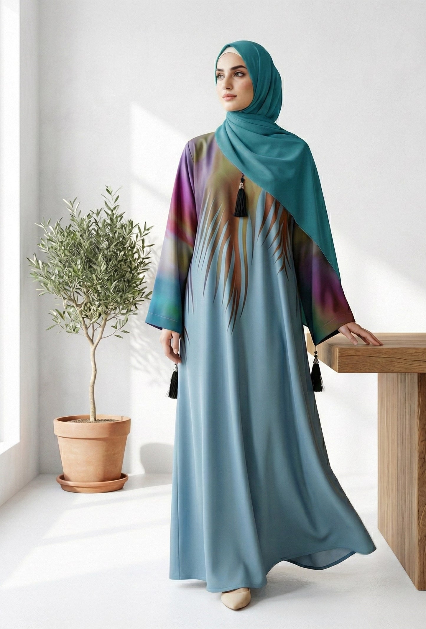 Celestia – Printed Abaya