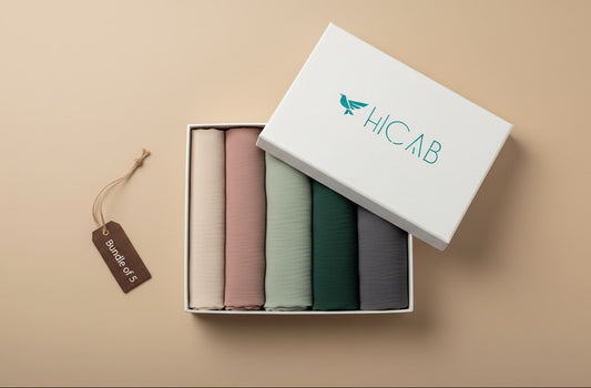 Plain Georgette Hijabs- Bundle of 5