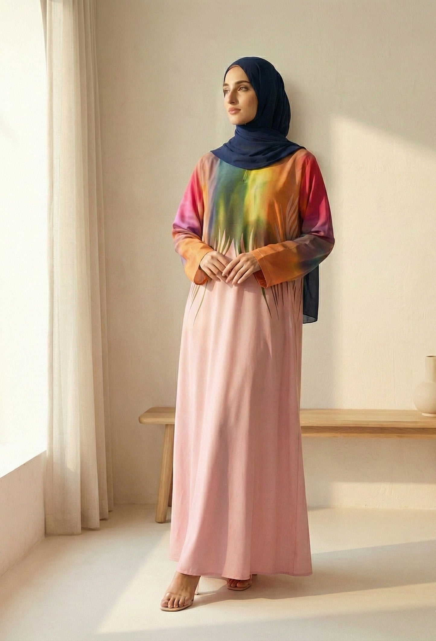 Peonia - Printed Abaya
